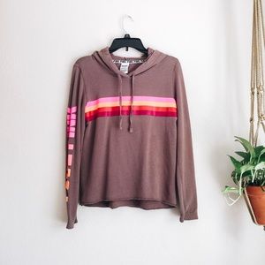 Pink Victoria Secret Raw Hem Cropped Sweater